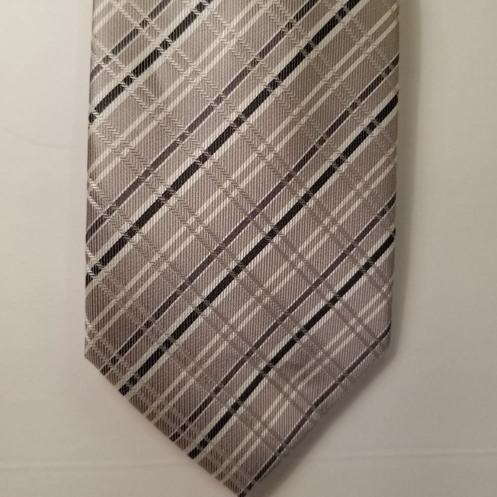 Plaid Angelo Rossi microfiber necktie